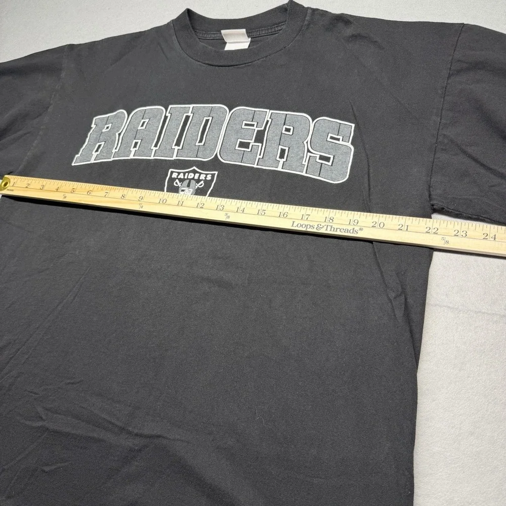 Oakland Raiders NFL Football T-Shirt Shirt Black/Gray Size XL